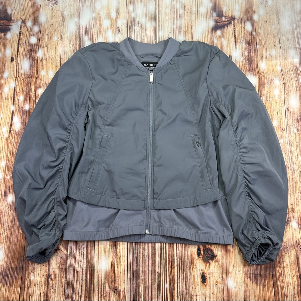Athleta Wayfarer Bomber Jacket Coastline Blue Size S/P Women’s